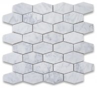 Carrara Polished Hexagon Marble Mosaic